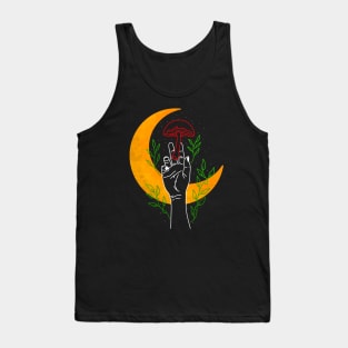 Celestial Mushroom and Moon Tank Top